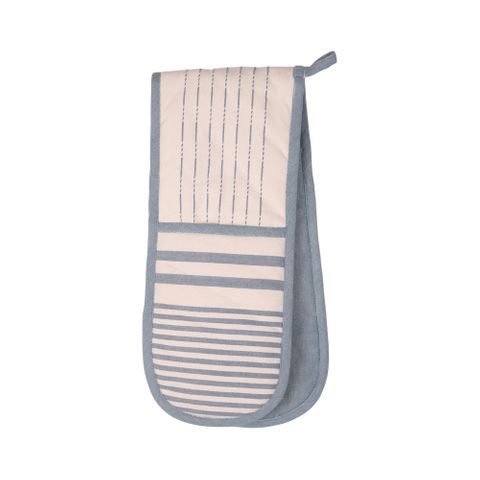 Dexam Harbour Stripes Double Oven Glove - Blue