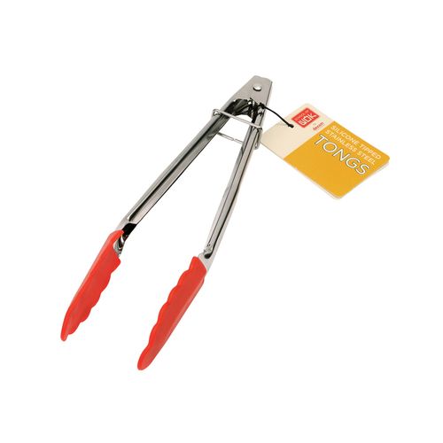 School Of Wok By Dexam Stainless Steel Silicone Tipped Tongs
