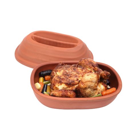 Terracotta Chicken Roaster With Lid