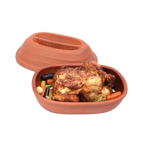 Terracotta Chicken Roaster With Lid