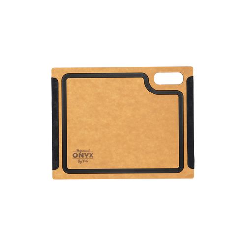 Onyx Small Rectangular Board With Black Groove & Silicon Edge In Natural