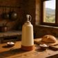 Porto Terracotta Ribbed Oil Drizzler - Stone