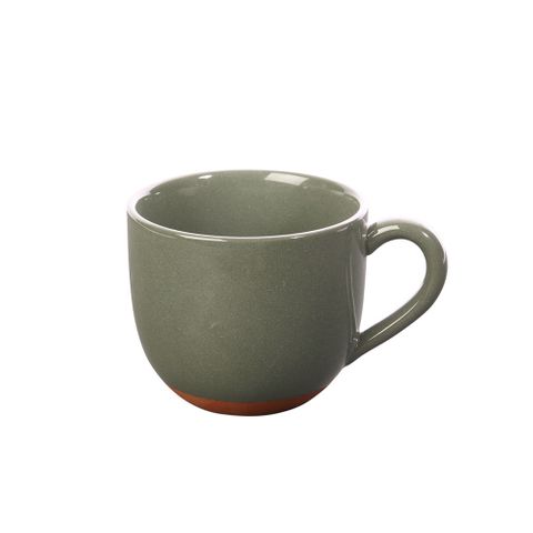 Sintra Glazed 350ml Terracotta Mug - Olive