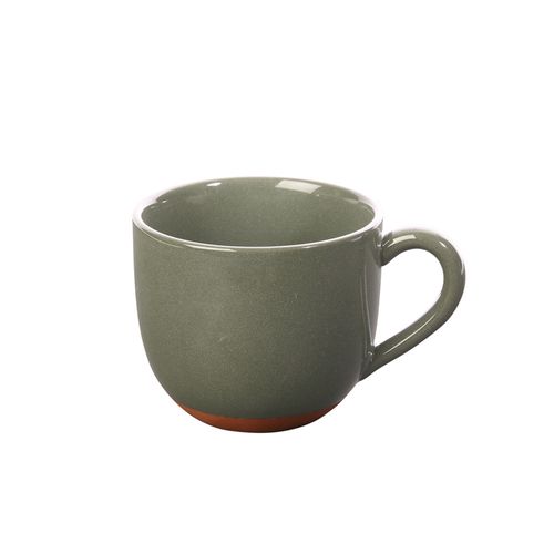Sintra Glazed 350ml Terracotta Mug - Olive
