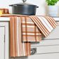 Love Colour Set Of 3 Extra-large Tea Towels - Terracotta