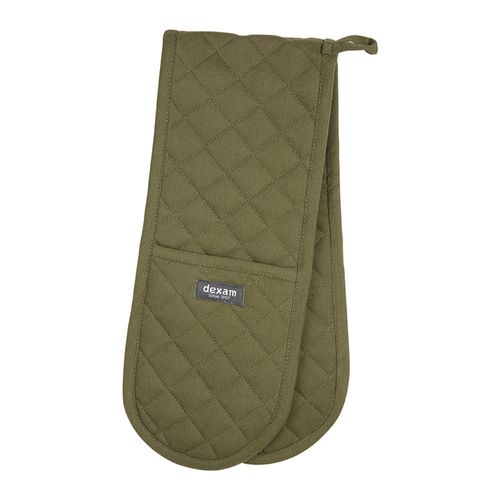 Love Colour Double Oven Gloves - Olive Green