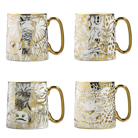 Animal Mugs Set Of 4