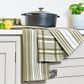 Love Colour Set Of 3 Extra-large Tea Towels - Olive Green