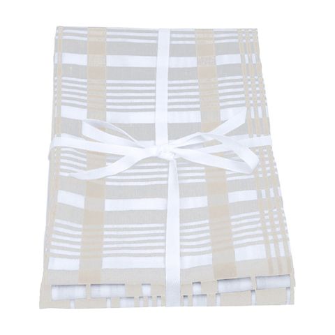 Love Colour Set Of 3 Extra-large Tea Towels - Stone