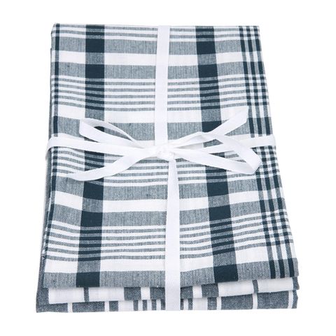 Love Colour Set Of 3 Extra-large Tea Towels - Ink Blue