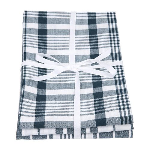 Love Colour Set Of 3 Extra-large Tea Towels - Ink Blue