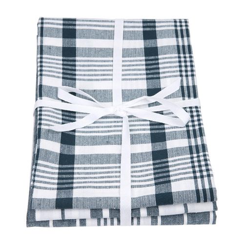 Love Colour Set Of 3 Extra-large Tea Towels - Ink Blue