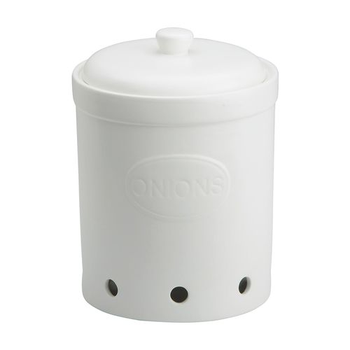 BIA Onion Storage Jar Matte White