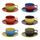 BIA Harlequin Espresso Cups & Saucers