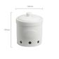 BIA Garlic Storage Jar Matte White