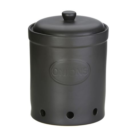 BIA Onion Storage Jar Matte Black