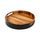 Eclipse Round Tray In Black And Acacia D320 X H50mm