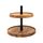 Eclipse Two Tier Stand In Black And Acacia D240 X H200mm