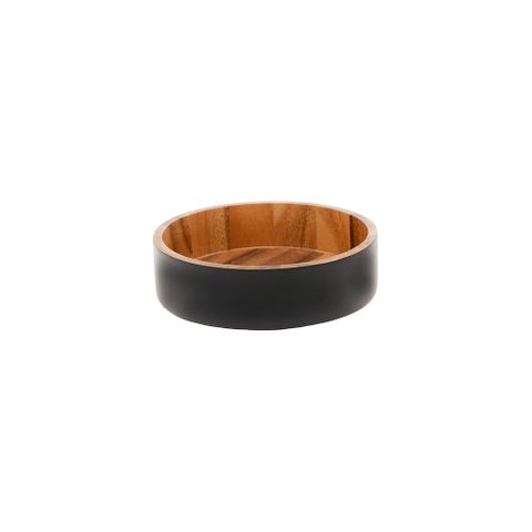 Eclipse Small Bowl In Black And Acacia D150 X H40mm