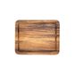 Eclipse Medium Board With Groove In Black And Acacia 300 X 230 X 20mm
