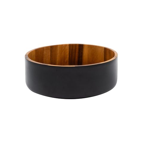 Eclipse Large Bowl In Black And Acacia D250 X H80mm