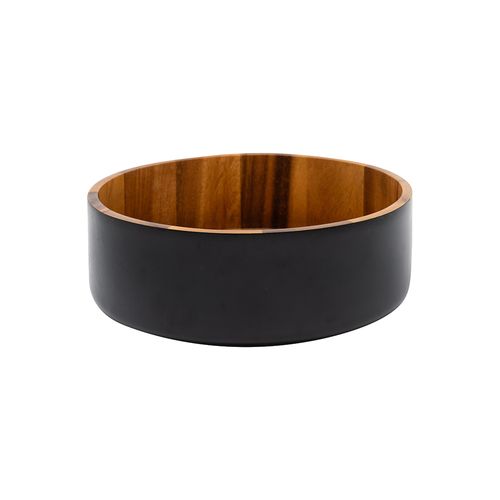 Eclipse Large Bowl In Black And Acacia D250 X H80mm