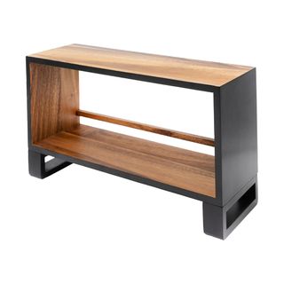 Eclipse Acacia Storage Rack In Black And Acacia 365 X 120 X 220mm