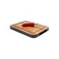 Eclipse Small Board With Groove In Black And Acacia 250 X 180 X 20mm