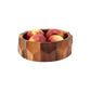 Medium Chunky Geometric Bowl In Acacia