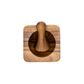 Eclipse Square Pestle & Mortar In Black And Acacia 140 X 140 X 70mm