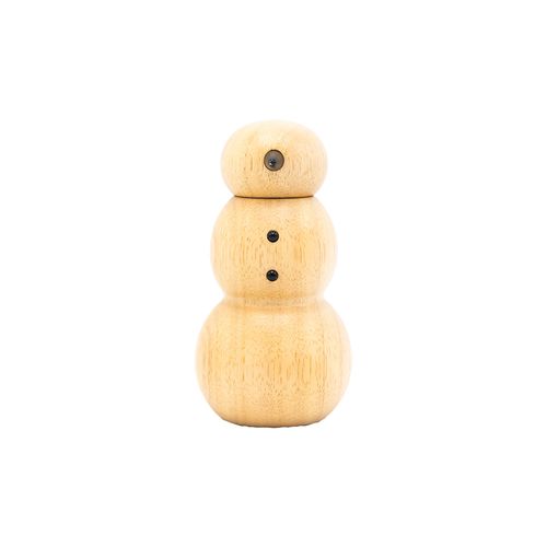 Snowman Salt / Pepper Mill - Natural 150mm