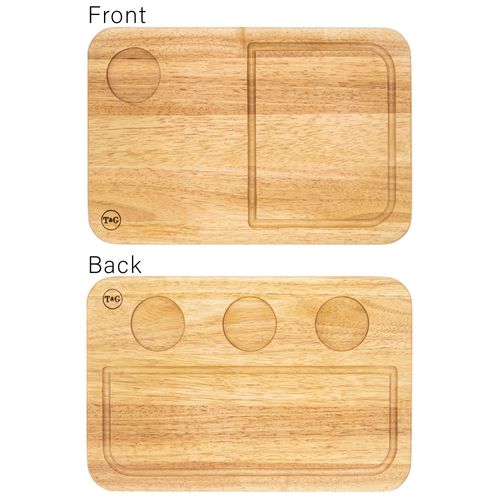 Double Sided Steak Board In Hevea 340 X 220 X 20mm