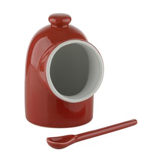 BIA Scoop! Salt Pig & Spoon Red