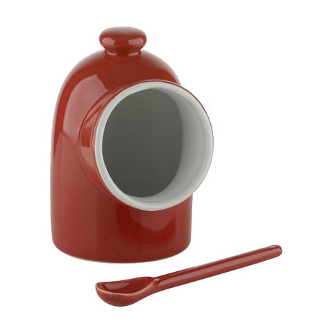 BIA Scoop! Salt Pig & Spoon Red