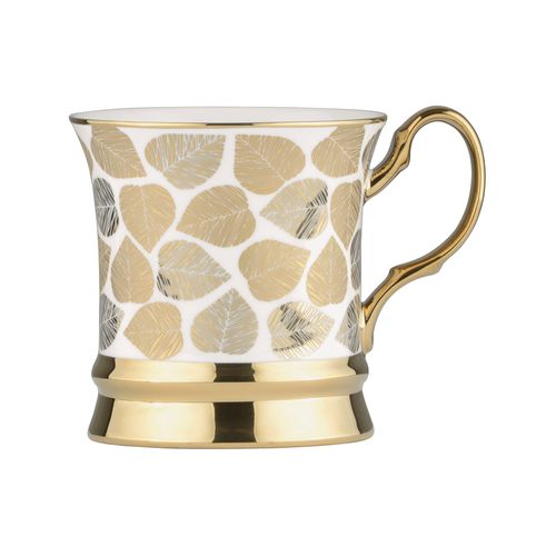 BIA Leaf Mug Gold Set Of 4