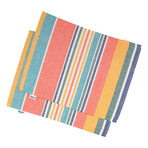 Dexam Carnival Set Of 2 Ribbed Placemats - Multi