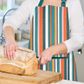 Striped Recycled Cotton Adult Apron - Teal