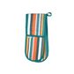 Striped Recycled Cotton Double Oven Gloves - Teal