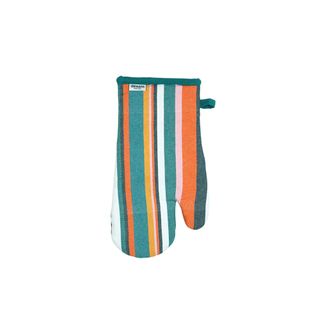 Striped Recycled Cotton Gauntlet - Teal