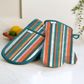 Striped Recycled Cotton Gauntlet - Teal