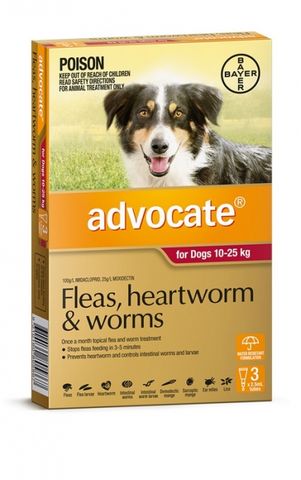 ADVOCATE Red 10-25kg Dog 3pk