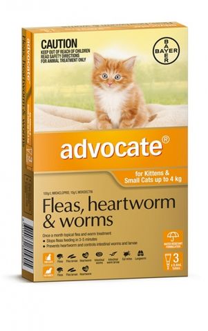 ADVOCATE Kitten/Small Cat Orange 1-4kg 3pk