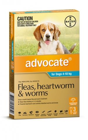 ADVOCATE Blue 4-10kg Dog 3pk