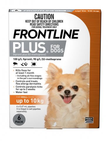 FRONTLINE PLUS Dog Small Gold 0-10kg 6pk