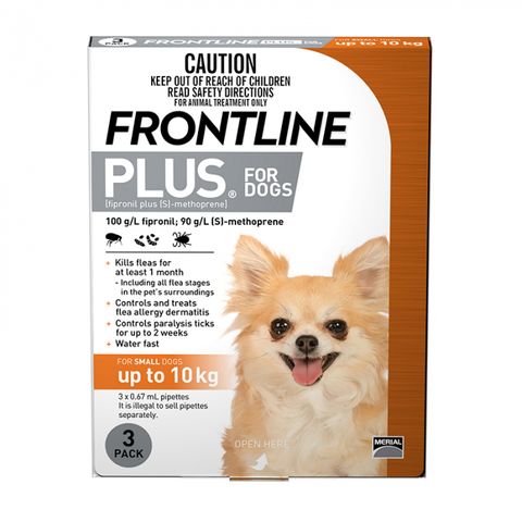 FRONTLINE PLUS Dog Small Gold 0-10kg 3pk