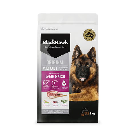 BLACKHAWK Dog  Adult Lamb/Rice 3kg