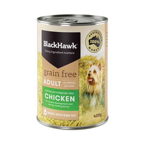 BLACKHAWK Dog Grain Free Chicken 12x400g