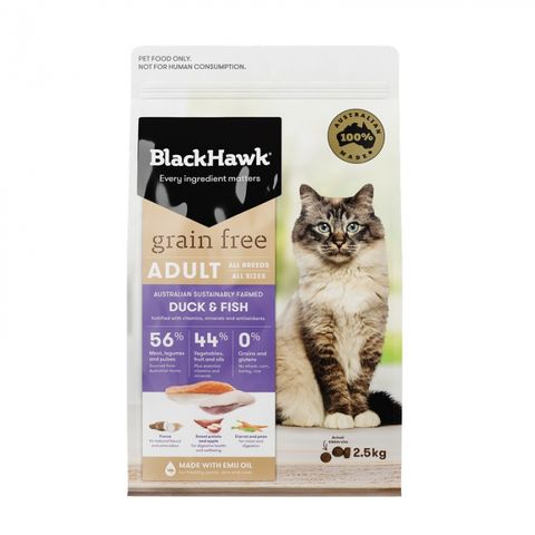 BLACKHAWK Feline Grain Free Duck/Fish 2.5kg