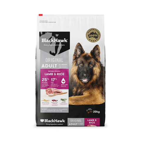 BLACKHAWK Dog Adult Lamb/Rice 20kg  (32)