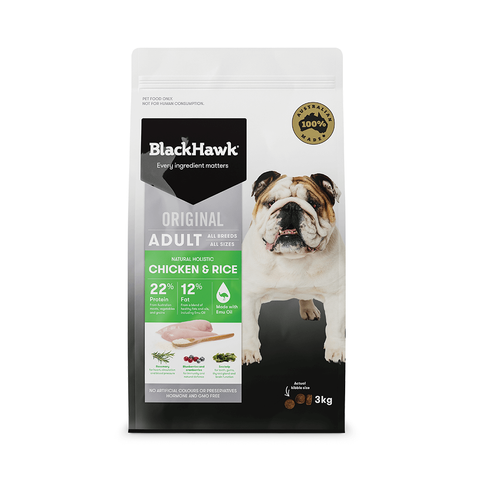 BLACKHAWK Dog Adult Chicken/Rice  3kg